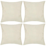 VidaXL Kussenhoezen linnen look 80 x 80 cm beige 4 stuks