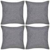 Vidaxl kussenhoezen linnen look 40 x 40 cm antraciet 4 stuks