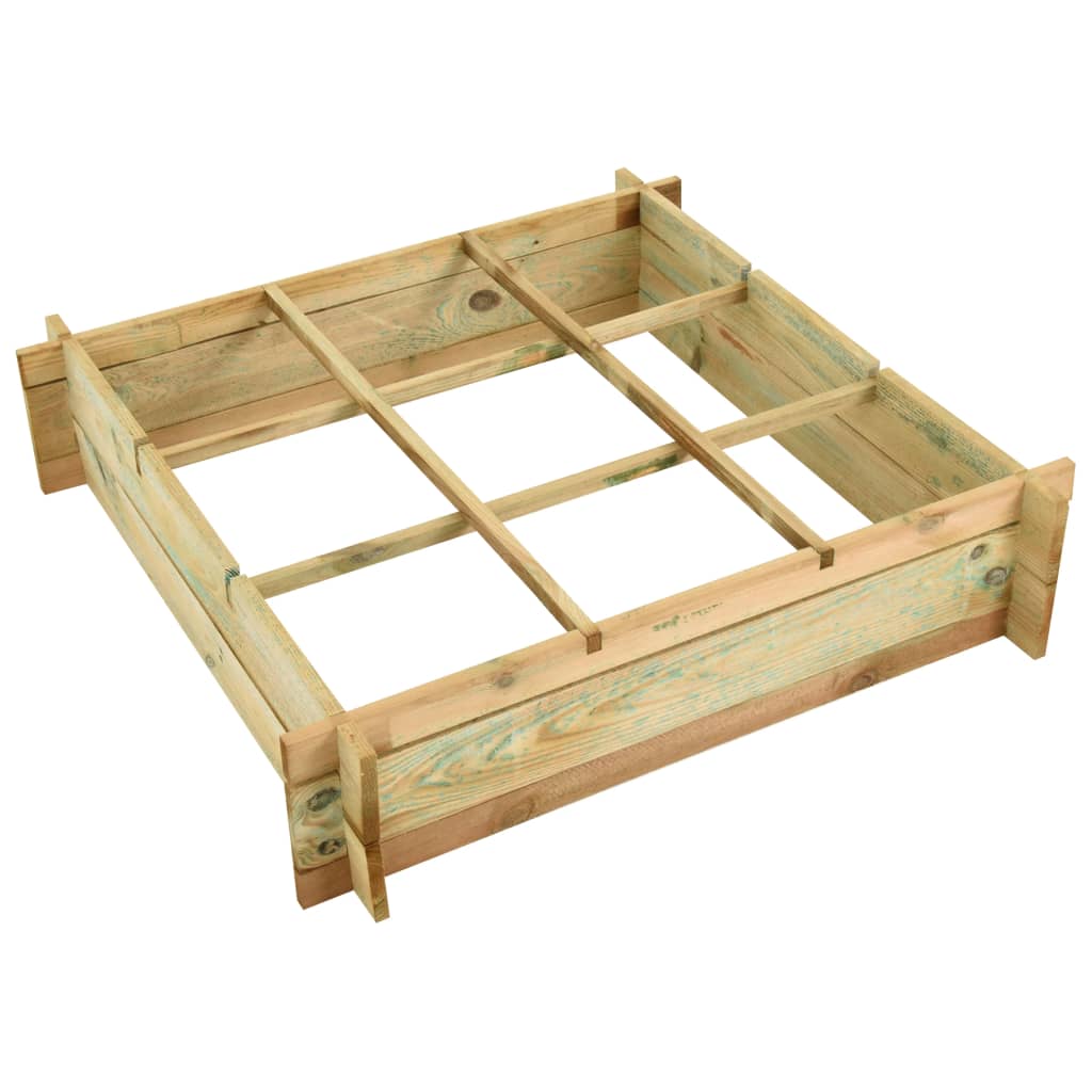 VidaXL Plantenbak verhoogd 90x90x20 cm geïmpregneerd hout