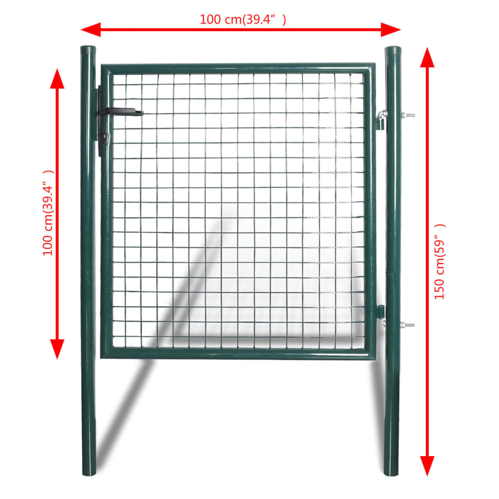 Vidaxl poort gepoedercoat staal