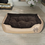 Vidaxl hondenmand bruin en beige xxl