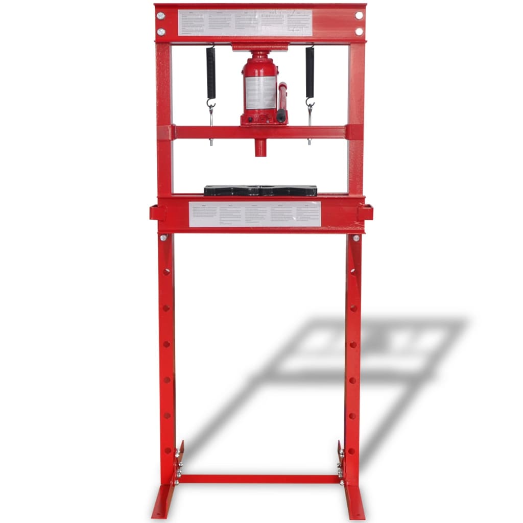 VidaXL Werkplaatspers 20 ton rood