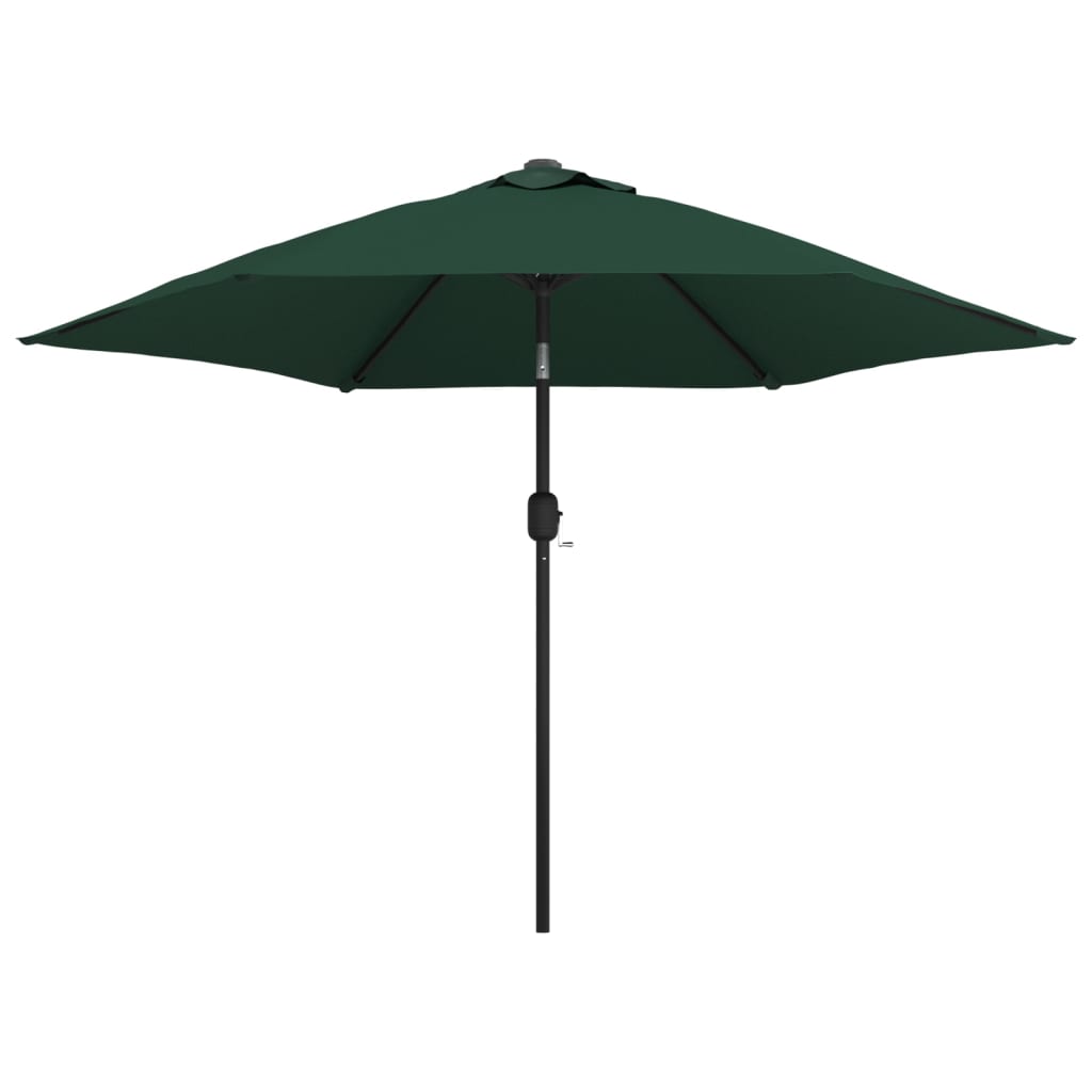 VidaXL Zweefparasol met LED 3,5 m groen