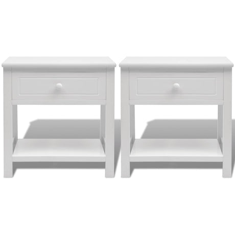 Vidaxl nachtkastjes 2 stuks hout wit