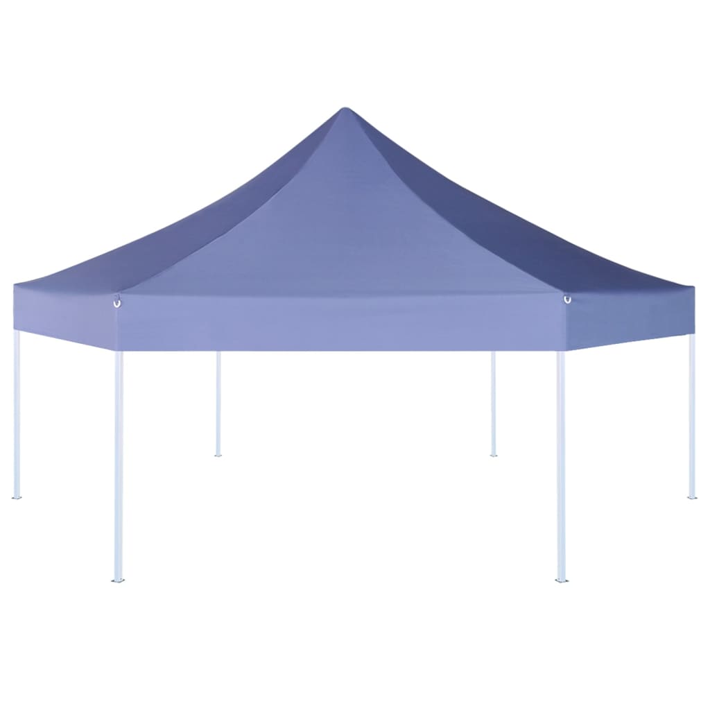 Vidaxl partytent pop-up zeshoekig inklapbaar 3,6x3,1 m donkerblauw