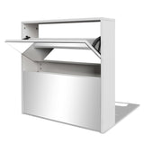 Vidaxl schoenenkast tweelaags met spiegel 63x17x67 cm wit