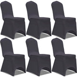 Vidaxl stoelhoes stretch antraciet 6st
