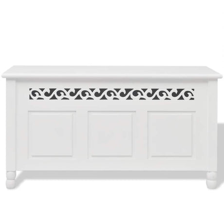 Vidaxl opbergbankje barokstijl mdf wit
