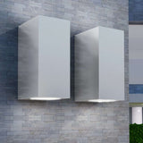 Vidaxl led-buitenwandlampen 2 st vierkant op- neerwaarts