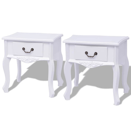 Vidaxl nachtkastjes 2 stuks mdf wit