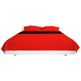 VidaXL Dubbelzijdige quilt bedsprei rood en zwart 220x240 cm