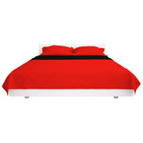 Vidaxl dubbelzijdige quilt bedsprei rood en zwart 230x260 cm