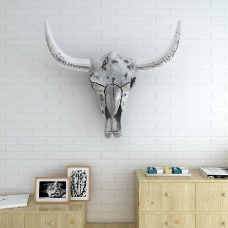 Vidaxl schedel muurdecoratie aluminium zilver