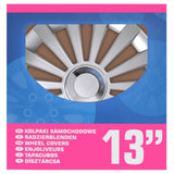 Proplus wieldoppen 4 st meridian 13'' zilverkleurig
