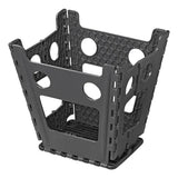 opvouwbaar opstapje zwart grijs 29 x 21,5 x 39,5 cm