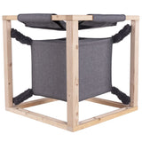 Quapas! quapas! kattenbed met hangmat catcube m 54x54x54 cm grijs