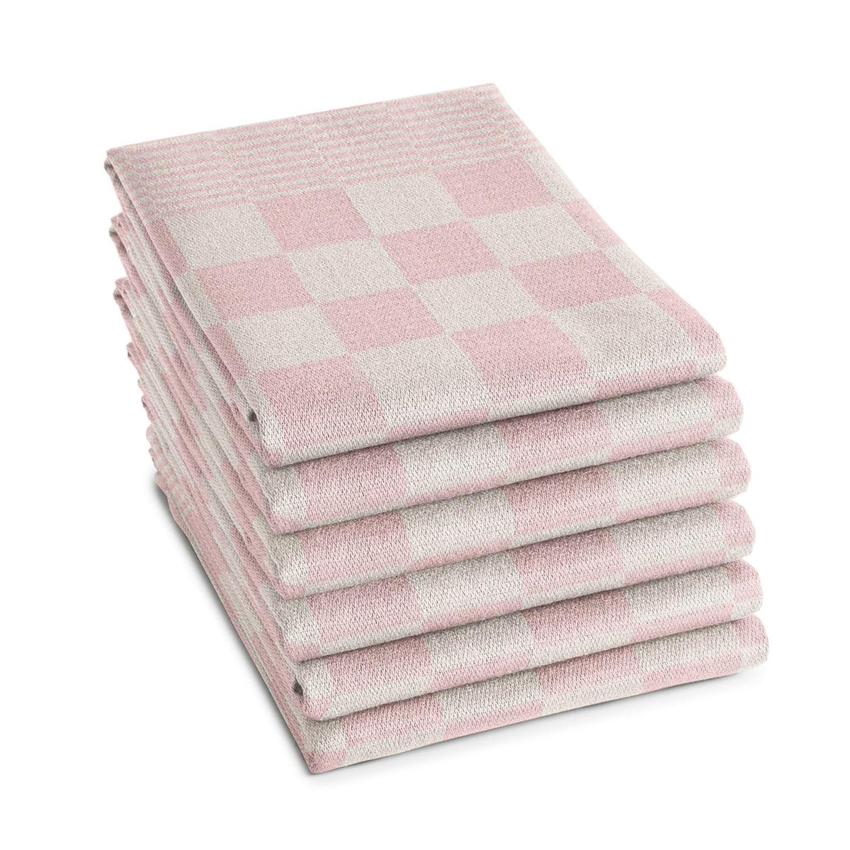Ddddd theedoek bbq 65x65cm pastel roze pak a 6 stuks
