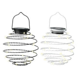 Lumineo solar led hanglamp 16 cm ijzerdraad zwart wit