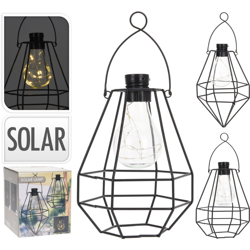 Basic solar bulb led draadlantaarn zwart assorti