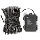 S.i.a. batterij led verlichting 48 leds 350 cm warm wit licht zwart