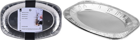 Excellent houseware eh aluminium serveerschaal 42,5x28,5cm 2 stuks