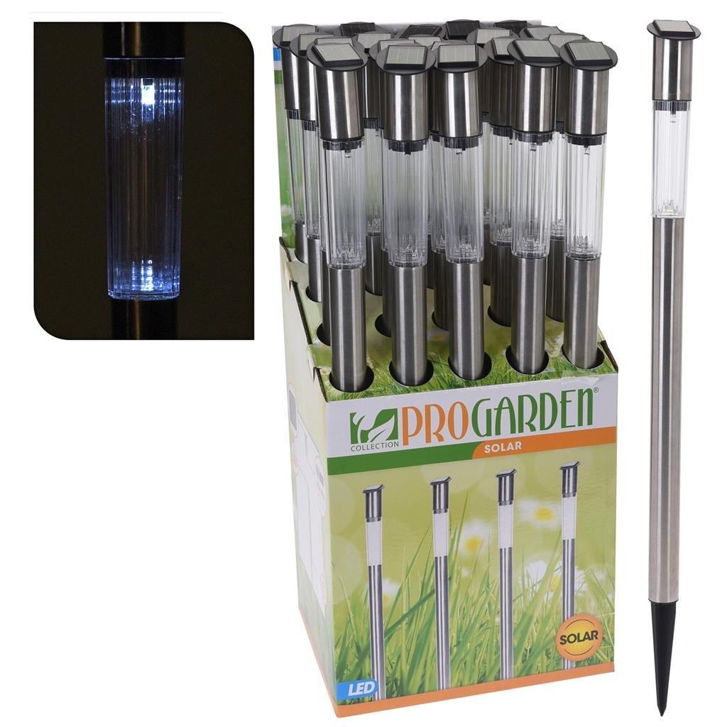 Pro garden garden led tuinlamp 3x70 cm rvs