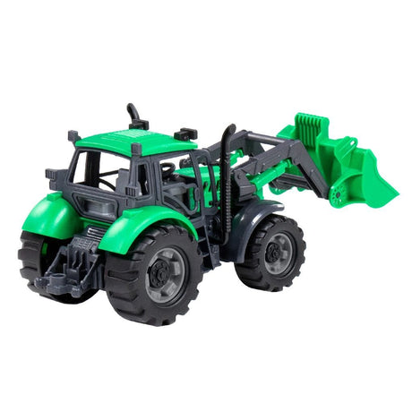 Cavallino Toys Farmer Frictietractor + Lader Groen Zwart