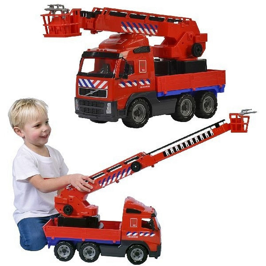 Basic Volvo Brandweerauto met Uitschuifbare Ladder 58.5 cm