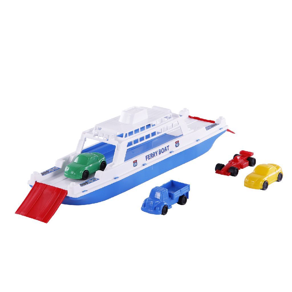 Cavallino toys veerboot 45 cm + 4 voertuigen