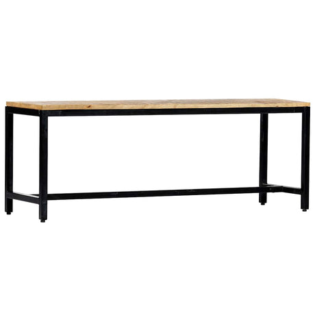 Vidaxl eetbank 120 cm massief ruw mangohout