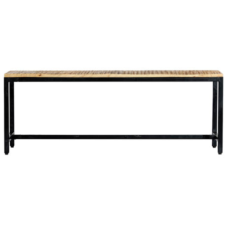 Vidaxl eetbank 120 cm massief ruw mangohout