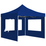 VidaXL Partytent inklapbaar met wanden 3x3 m aluminium blauw