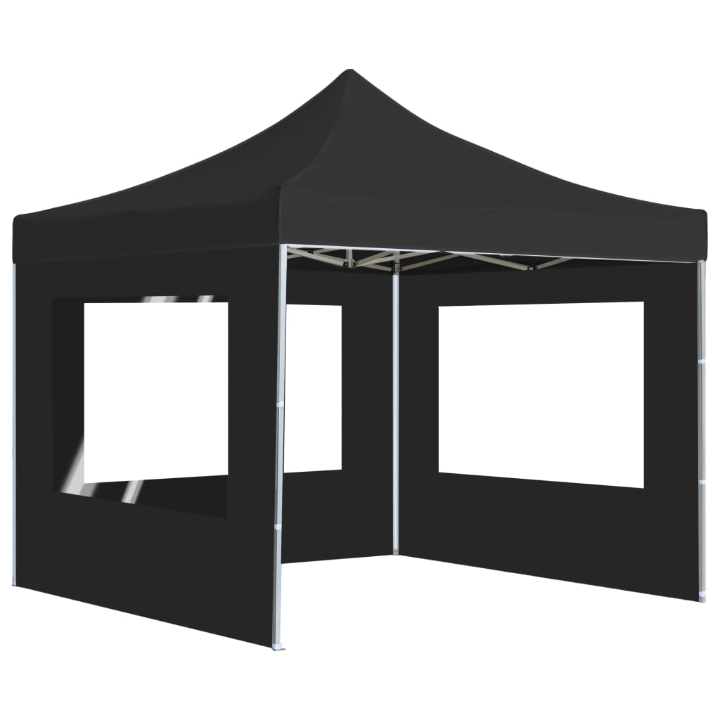 Vidaxl partytent inklapbaar met wanden 3x3 m aluminium antraciet