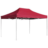 Vidaxl partytent professioneel inklapbaar 4,5x3 m aluminium wijnrood