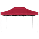 Vidaxl partytent professioneel inklapbaar 4,5x3 m aluminium wijnrood