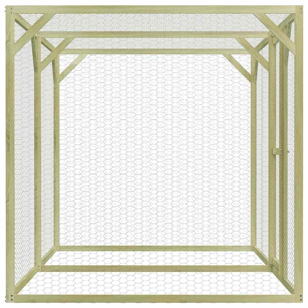 Vidaxl kippenhok 3x1,5x1,5 m staal