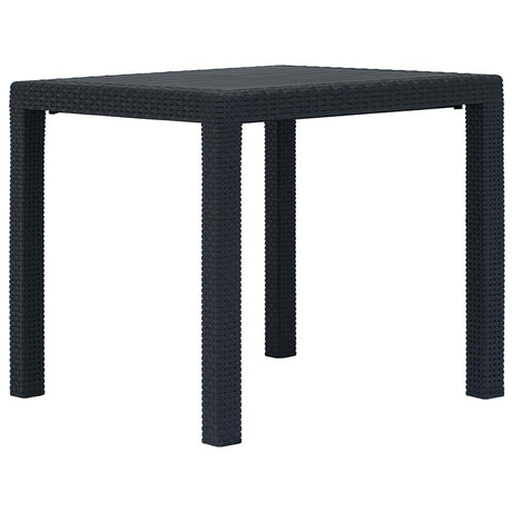 Vidaxl tuintafel 79x79x72 cm rattan-look kunststof antraciet