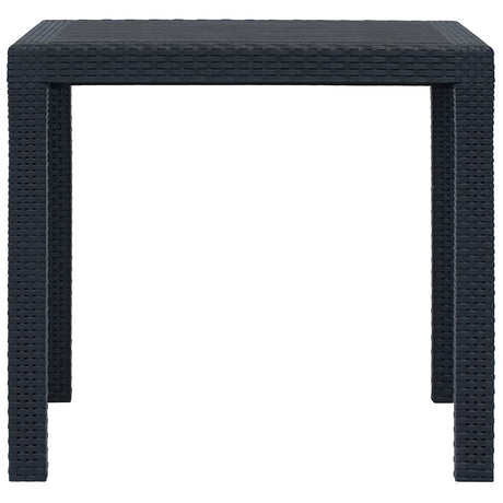 Vidaxl tuintafel 79x79x72 cm rattan-look kunststof antraciet