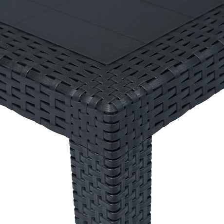 Vidaxl tuintafel 79x79x72 cm rattan-look kunststof antraciet