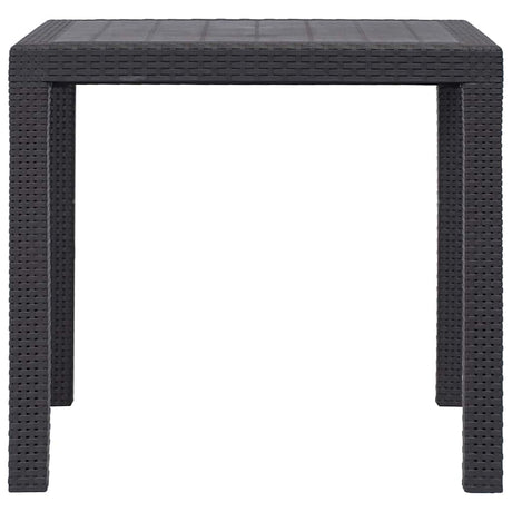 Vidaxl tuintafel 79x79x72 cm rattan-look kunststof bruin