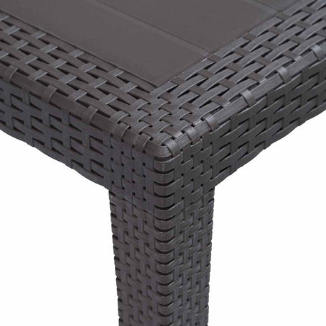 Vidaxl tuintafel 79x79x72 cm rattan-look kunststof bruin