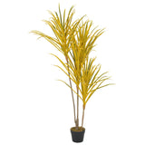 Vidaxl kunstplant met pot dracaena 125 cm geel