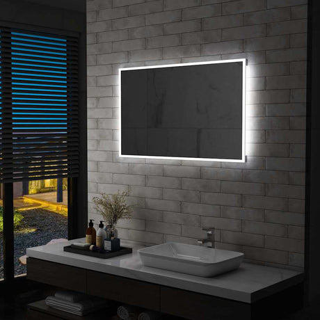 Vidaxl badkamerspiegel led 100x60 cm