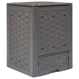 Vidaxl compostbak 300 l 60x60x83 cm kunststof rattan bruin