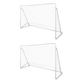 Vidaxl voetbalgoals 2 st 240x90x150 cm staal