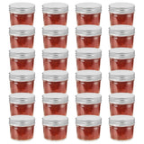 Vidaxl jampotten met zilverkleurige deksels 24 st 110 ml glas