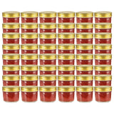 Vidaxl jampotten met goudkleurige deksels 48 st 110 ml glas