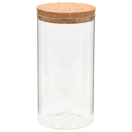 Vidaxl opbergpotten met kurken deksel 6 st 1100 ml glas