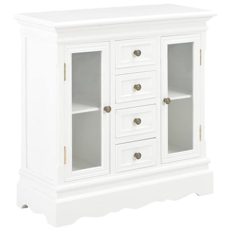 Vidaxl dressoir 70x28x70 cm massief grenenhout wit