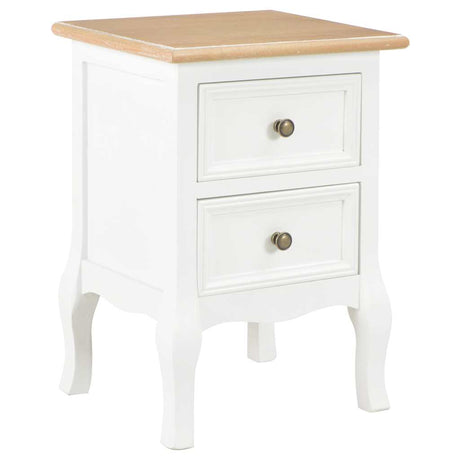 Vidaxl nachtkastje 2 st 35x30x49 cm mdf wit